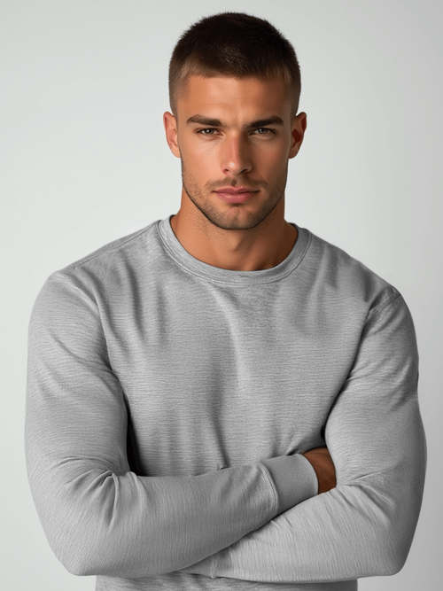 Herren Sweatshirt Grau OZONEE JS/2001-10Z