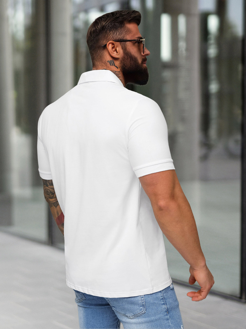 Herren Poloshirt Weiß OZONEE NB/MT3124