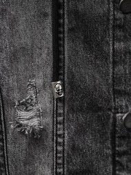 Herren Jeansjacke Schwarz OZONEE NB/MJ505NZ