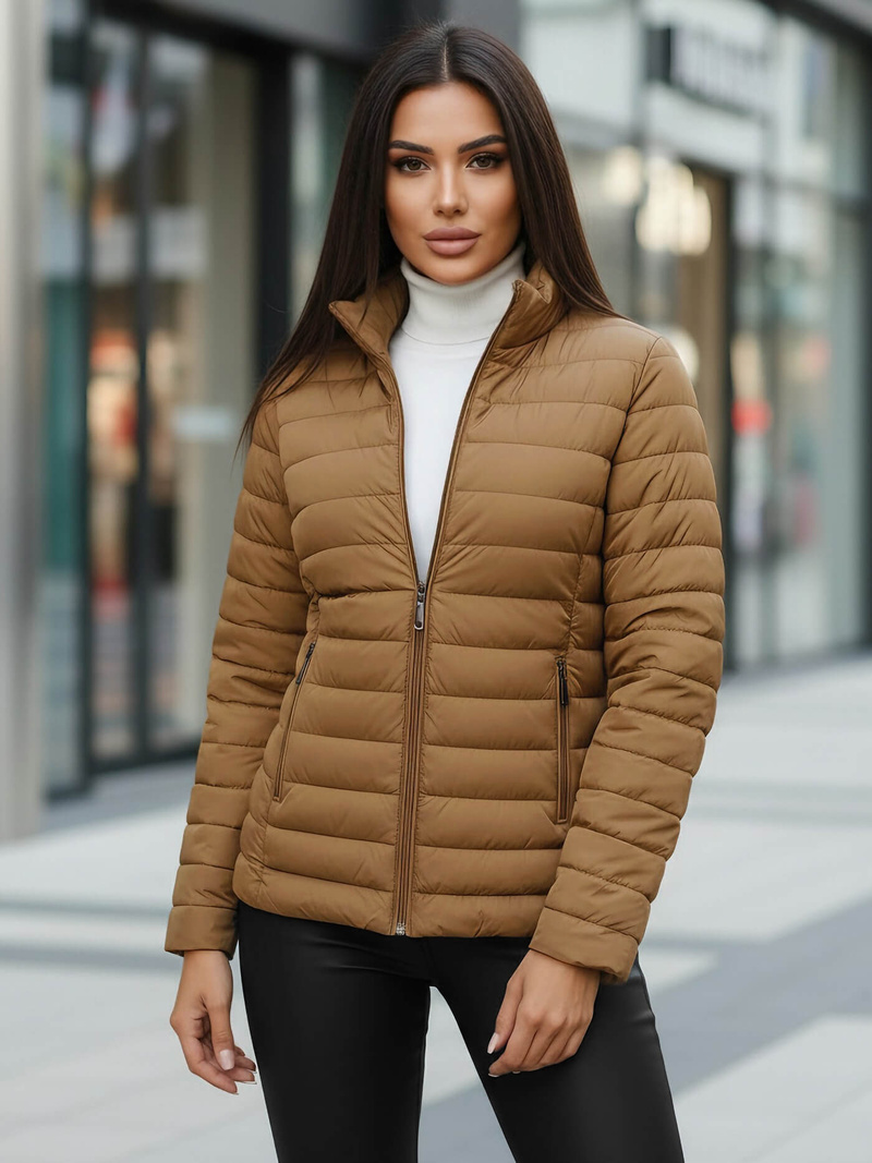 Damen Jacke Dunkelbeige OZONEE JS/16M9109/84Z