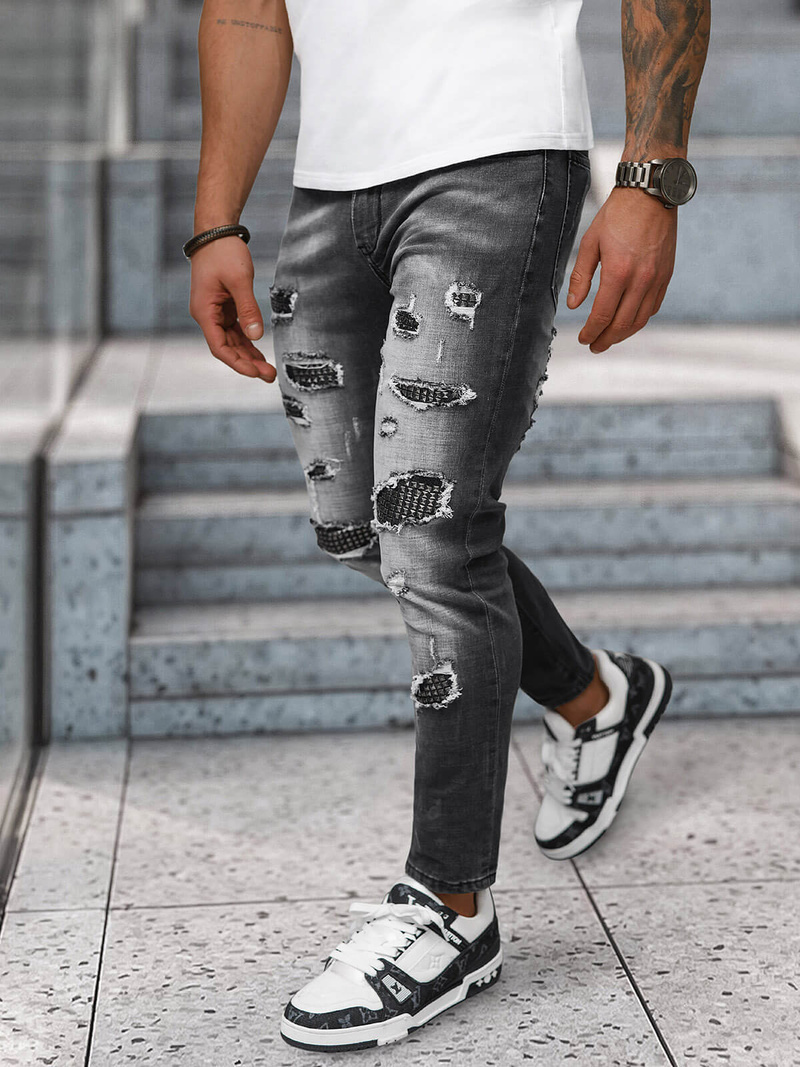 Herren Jeanshose Schwarz OZONEE NB/MP0152N