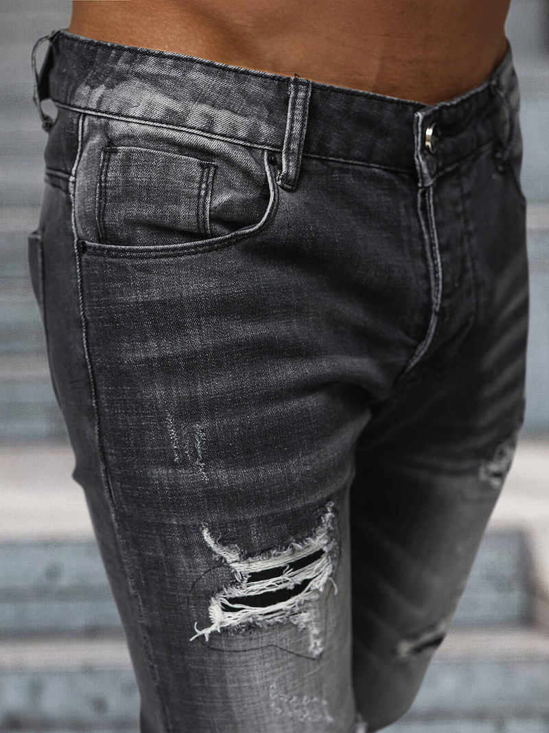 Herren Jeanshose Schwarz OZONEE NB/MP0075N