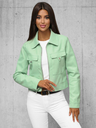 Damen Lederjacke Mintgrün OZONEE O/G117Z