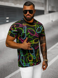 Herren T-shirt Schwarz OZONEE O/T1272/3