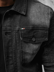 Herren Jeansjacke Schwarz OZONEE NB/MJ521N