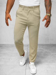 Herren Chino Hose Beige OZONEE O/K971SP