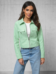Damen Lederjacke Mintgrün OZONEE O/G117