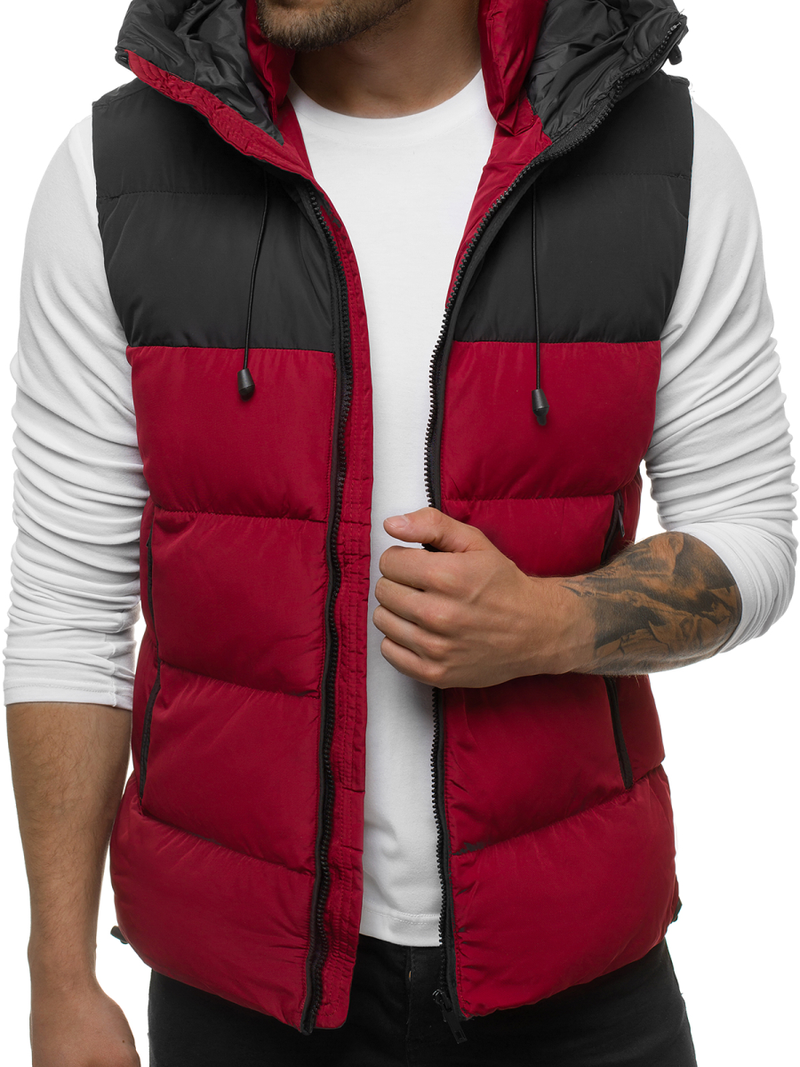 Herren Weste Weinrot OZONEE JB/JP1189/3