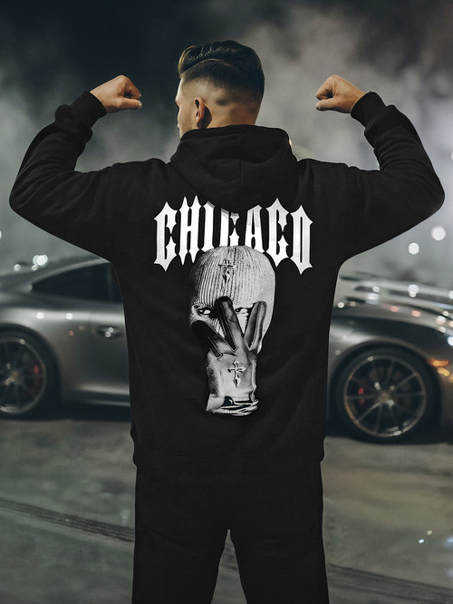 Herren Kapuzenpullover Schwarz OZONEE JS/21B1903/3