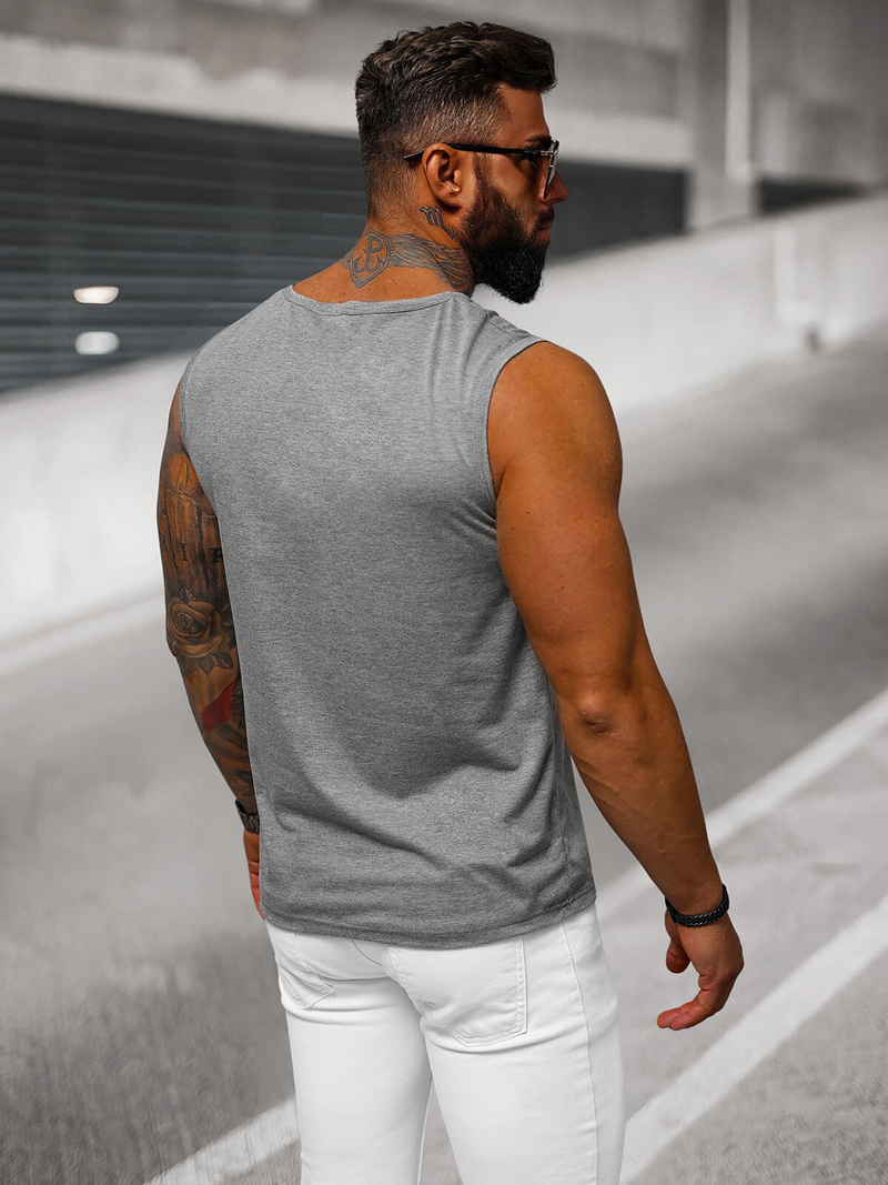 Herren Tank Top Anthrazit OZONEE JS/99001Z