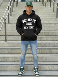 Herren Kapuzenpullover Schwarz OZONEE JS/8B1767/3Z