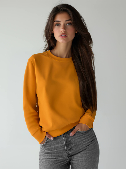 Damen Sweatshirt Camel OZONEE JS/W01Z