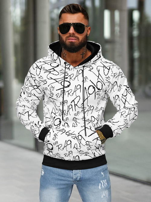 Herren Kapuzenpullover Weiß OZONEE JS/8B1253/1