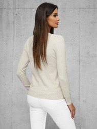Damen Pullover Hellbeige OZONEE JS/8005/4