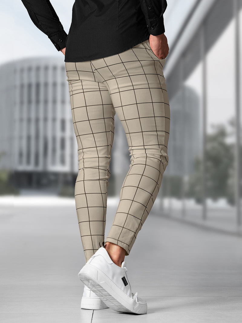 Herren Chino Hose Beige OZONEE O/P4009Z