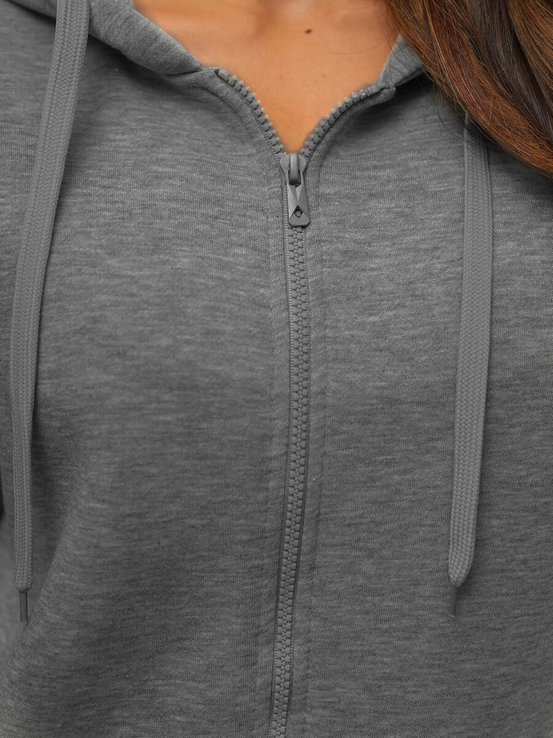 Damen Kapuzenpullover Anthrazit OZONEE JS/W03Z