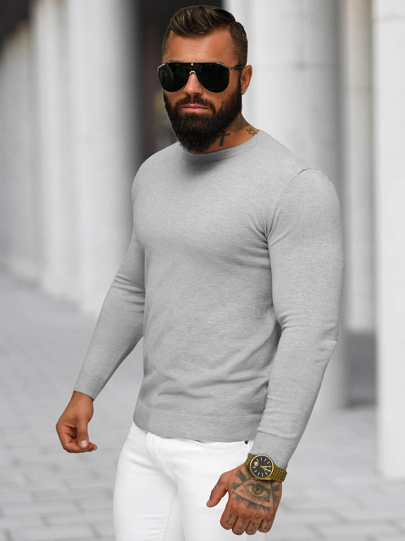 Herren Pullover Grau OZONEE NB/MMB602/2Z