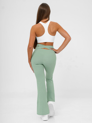 Damen Leggings mit Breiten Beinen Mintgrün JS/17K587/127