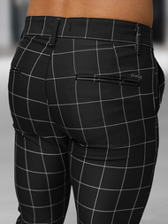 Herren Chino Hose Schwarz OZONEE DJ/5505Z