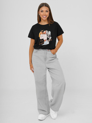 Damen T-shirt Schwarz OZONEE JS/95T2575/3