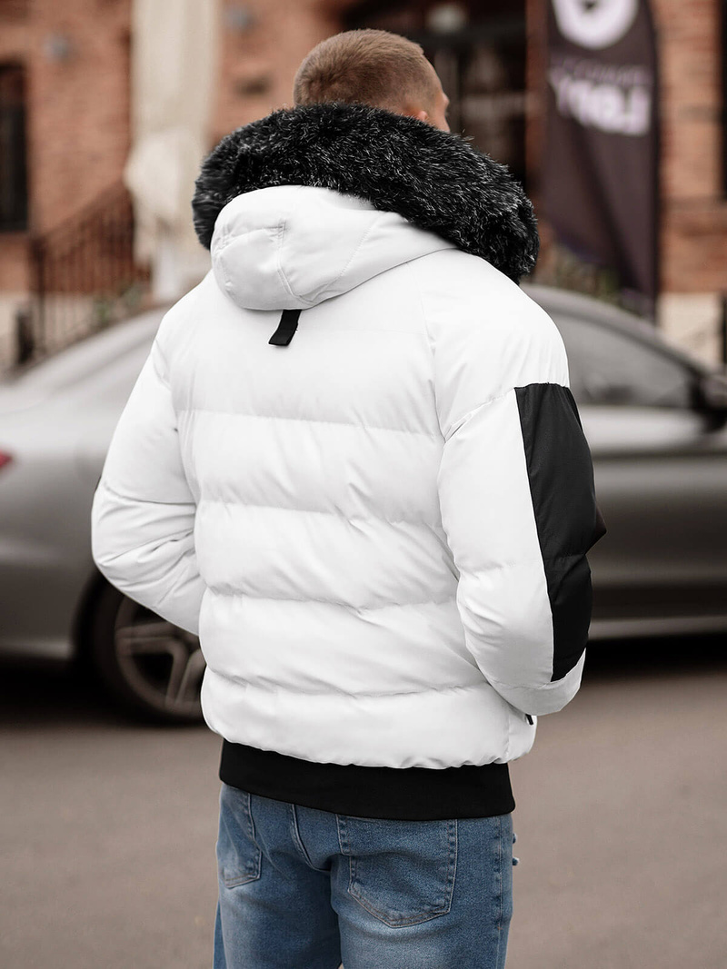 Herren Winterjacke Weiß OZONEE O/M798Z