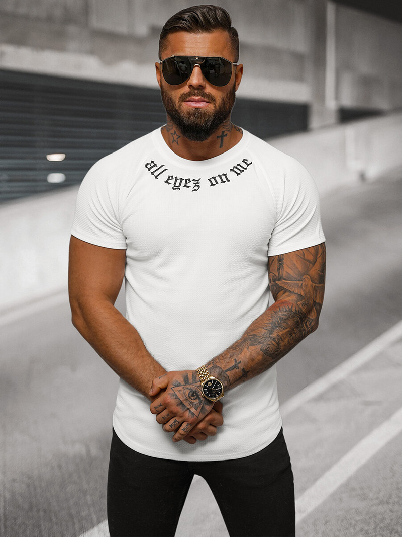 Herren T-shirt Weiß OZONEE O/T7256