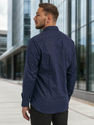 Herren Hemd Dunkelblau OZONEE V/V181