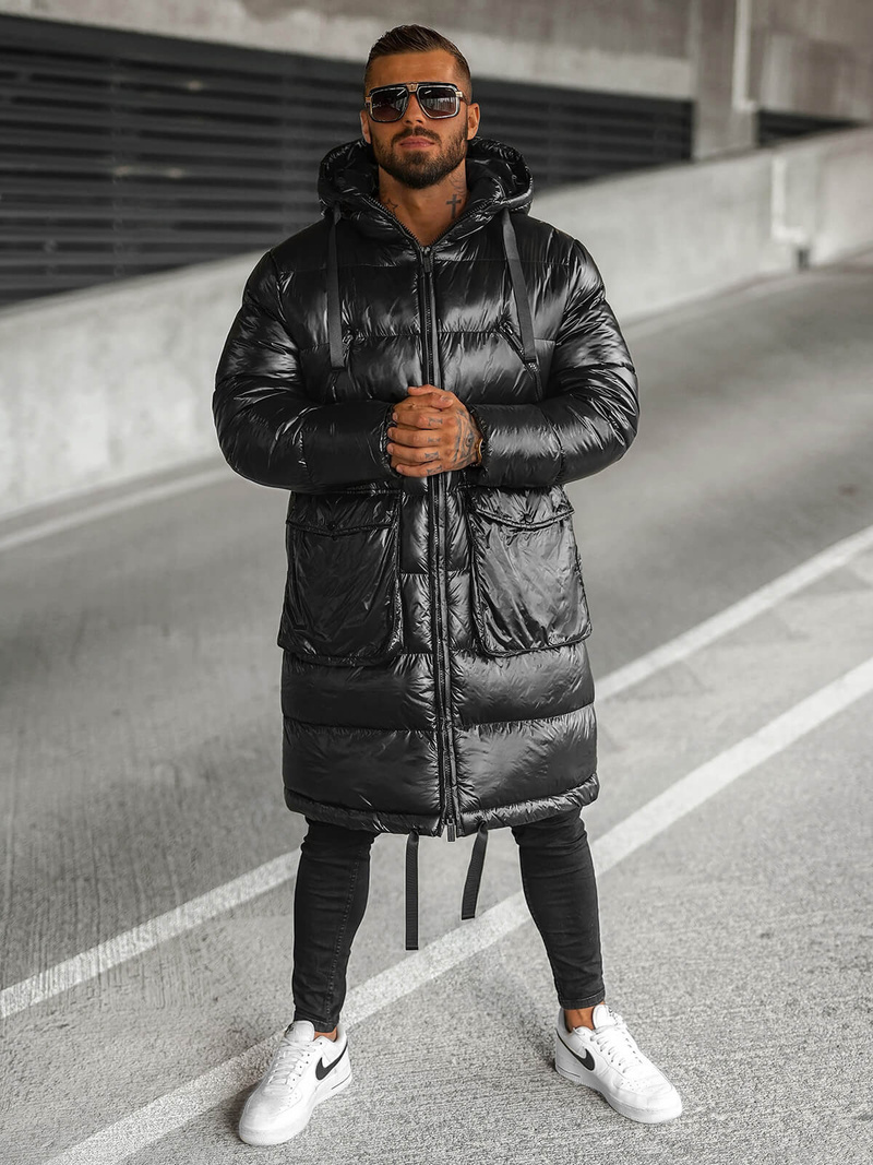 Herren Winterjacke Schwarz OZONEE O/M3205Z