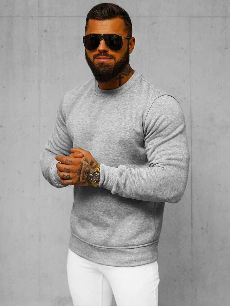 Herren Sweatshirt Grau OZONEE JS/2001-10Z