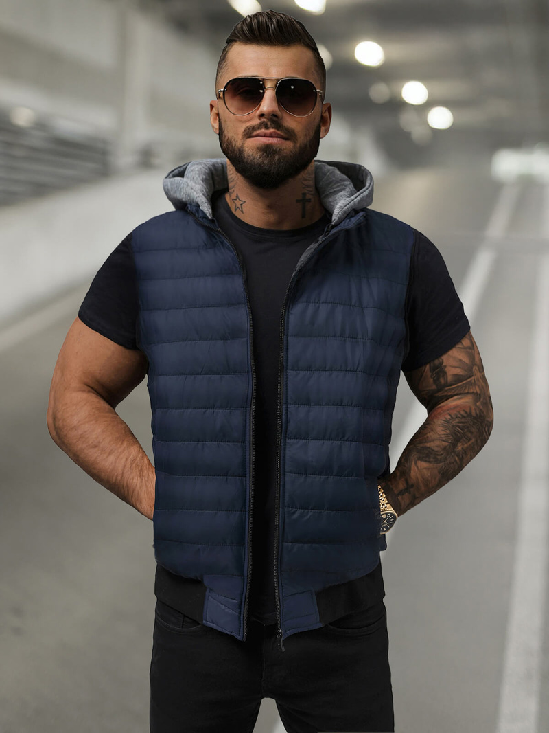 Herren Weste Dunkelblau OZONEE JS/8M983/215