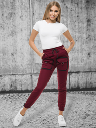 Damen Chino Jogger Weinrot OZONEE O/8051