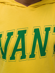 Herren Tank Top mit Kapuze Gelb OZONEE B/60042Z