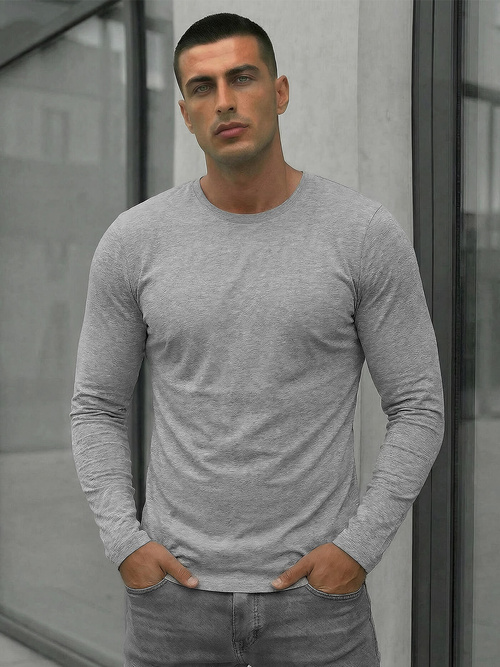Herren Longsleeve Grau OZONEE JS/DB71/3