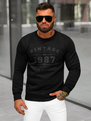 Herren Sweatshirt Schwarz OZONEE JS/8B1359/3