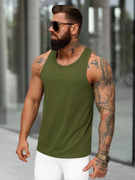 Herren Tank Top Khaki OZONEE JS/99002Z
