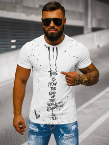 Herren T-shirt Weiß OZONEE O/8T1259/1