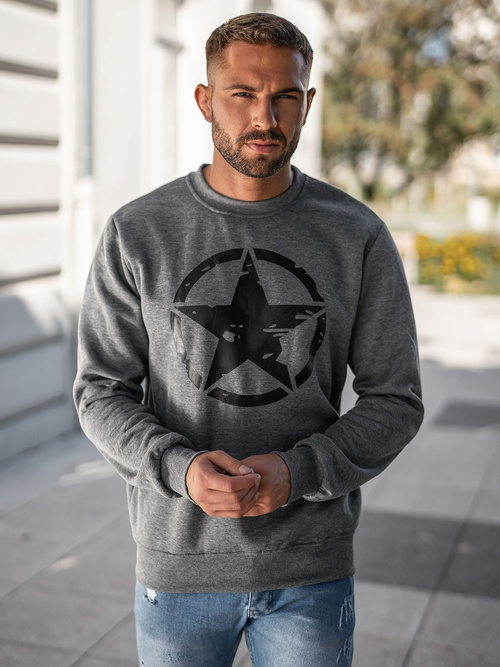 Herren Sweatshirt Dunkelgrau OZONEE JS/8B1761/5