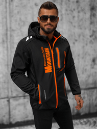Herren softshell jacke schwarz und orange OZONEE JS/HH026/1Z