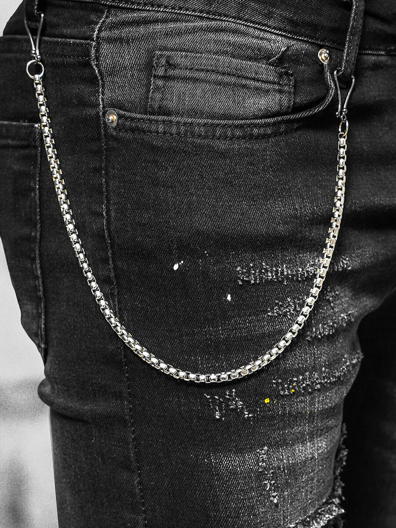 Herren Jeanshose Schwarz OZONEE O/MB465