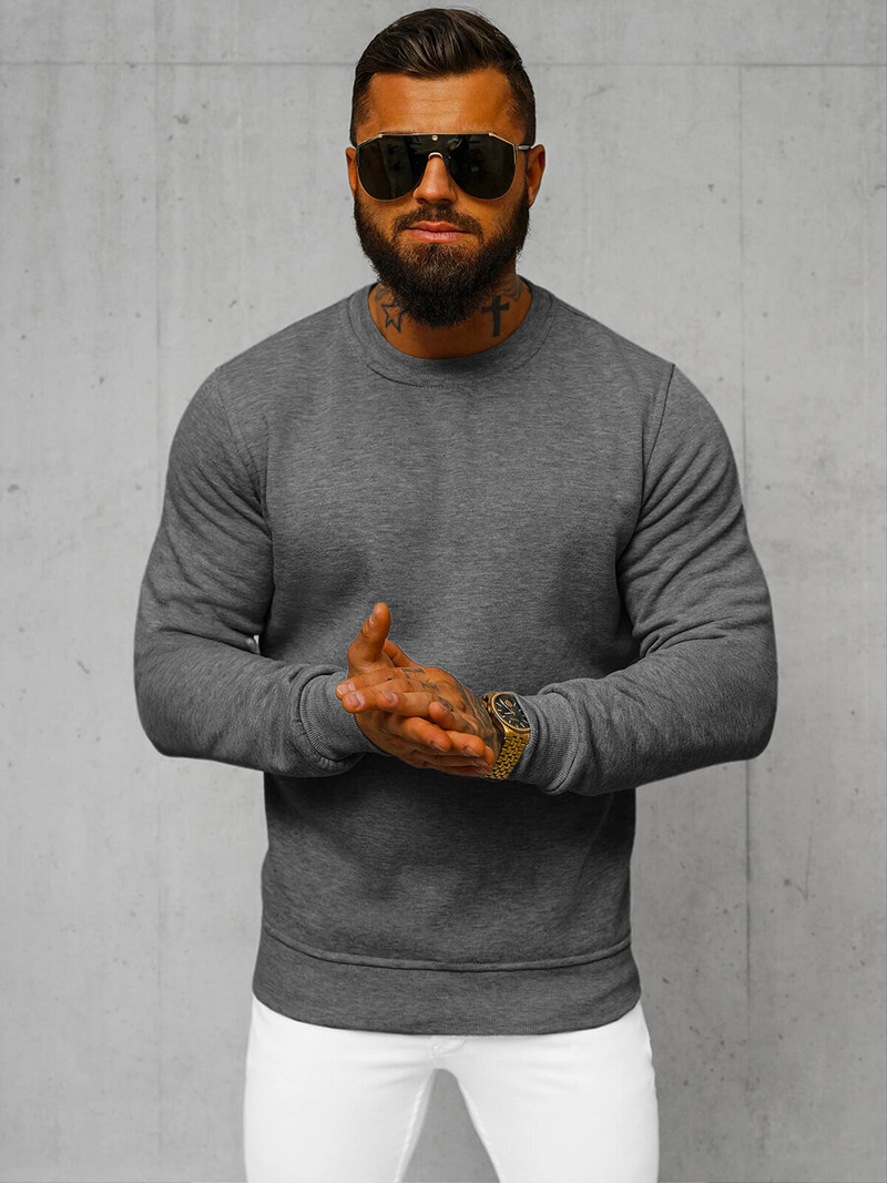 Herren Sweatshirt Dunkelgrau OZONEE JS/2001-10Z