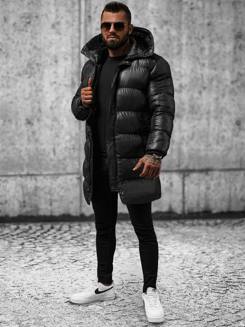 Herren Winterjacke Schwarz OZONEE O/M800Z