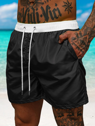 Herren Badeshorts Schwarz/Weiß OZONEE JS/17K561/2