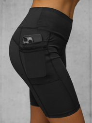 Damen Kurze Leggings Schwarz JS/XY24004S