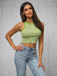 Damen Tanktop Grün/Weiß OZONEE O/JK6557