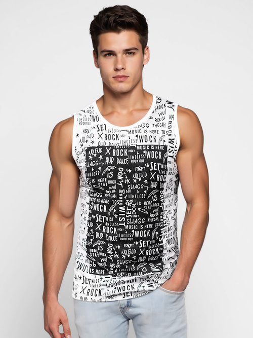 Herren Tank Top Weiß OZONEE O/T103/1Z