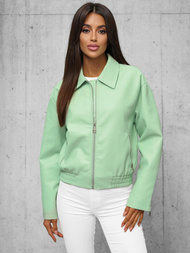 Damen Lederjacke Mintgrün OZONEE O/G116Z