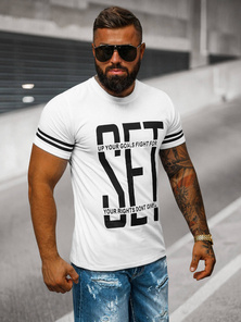 Herren T-shirt Weiß OZONEE O/8T1275/1