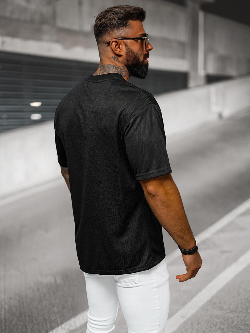 Herren T-shirt Schwarz OZONEE O/3C333