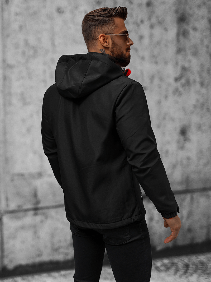 Herren Softshell Jacke Schwarz-Rot OZONEE JS/HH022/1CZ