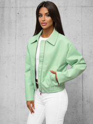Damen Lederjacke Mintgrün OZONEE O/G116Z